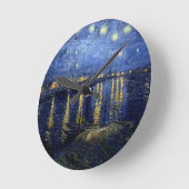 ローヌ上のゴッホの星明かりの夜 ラウンド壁時計 (傾斜)
