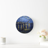 ローヌ上のゴッホの星明かりの夜 ラウンド壁時計 (ホーム)
