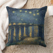 ローヌ上のフィンセント・ファン・ゴッホ|の星明かりの夜 クッション (ブランケット)