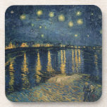 ローヌ上のフィンセント・ファン・ゴッホ|の星明かりの夜 コースター<br><div class="desc">イメージのコレクション数:  XIR60960星明かりの夜1888年(キャンバスの油)。 ゴッホのキャンバスのヴィンチェンツォのバンの(1853-90年の)油。 、パリd'Orsay、MuseeフランスGiraudon。  1888年</div>