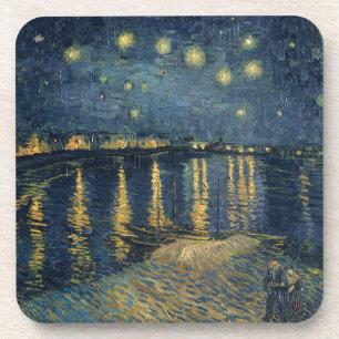 ローヌ上のフィンセント・ファン・ゴッホ の星明かりの夜 コースター