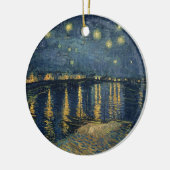 ローヌ上のフィンセント・ファン・ゴッホ|の星明かりの夜 セラミックオーナメント (左)