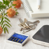 ローヌ上の星明かりの夜 キーホルダー (側面)