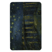 ローヌ川のほとりの星月夜 ゴッホの油絵 マグネット (縦)