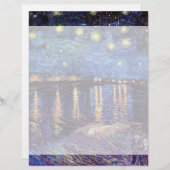 ローヌ川の上の星空の夜、ビンセント・ヴァン・ゴッホ。 (正面/裏面)