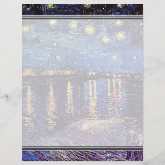 ローヌ川の上の星空の夜、ビンセント・ヴァン・ゴッホ。 (正面)