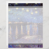 ローヌ川の上の星空の夜、ビンセント・ヴァン・ゴッホ。 (正面/裏面)