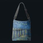 ローヌ川の星空の夜 クロスボディバッグ<br><div class="desc">Starry Night Over the Rhone （1888年9月）は、ヴィンセント・ヴァン・ゴッホの夜の絵の一つ。彼は暗闇の中で感じた色を見事に転写した。ビューはローヌ川の東側の河岸から。1889年にパリで開催されたアティステスのペンダント協会とヴァン・ゴッホのアイリス展で初めて展示。</div>