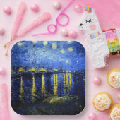 ローヌ川の星空の夜 ペーパープレート (パーティー)