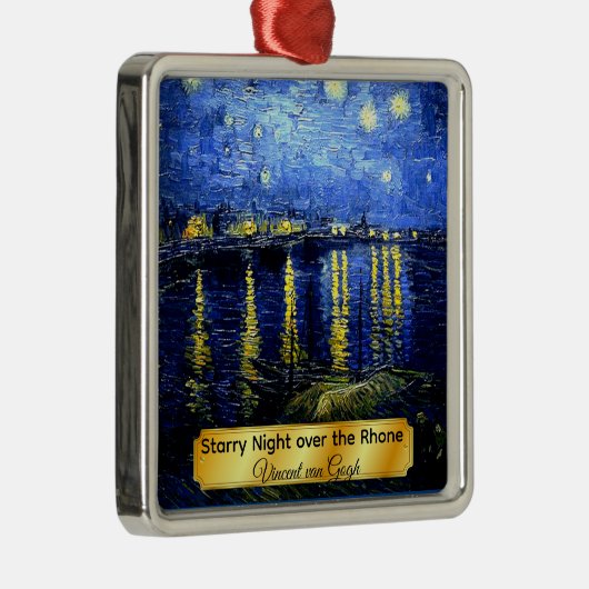 ローヌ川の星空の夜 メタルオーナメント (右)