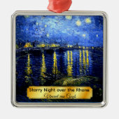 ローヌ川の星空の夜 メタルオーナメント (正面)