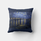 ローヌ-ゴッホ(1888年)上の星明かりの夜 クッション (裏面)