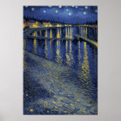 ローヌ・ヴァン・ゴッホ上空の星空の夜 ポスター (正面)