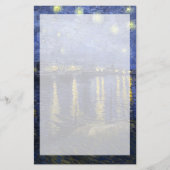 ローヌ| 1888年上のゴッホ|の星明かりの夜 便箋 (正面)