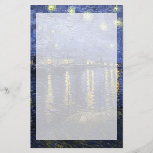 ローヌ| 1888年上のゴッホ|の星明かりの夜 便箋 (正面)