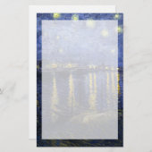 ローヌ| 1888年上のゴッホ|の星明かりの夜 便箋 (正面/裏面)