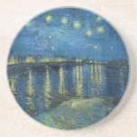 ローネの星空の夜（1888年）ビンセント・ヴァン・ゴグ コースター<br><div class="desc">ローネ越えの星空の夜(1888)ビンセント・ヴァン・ゴッホ(オランダ、1853年～1890年)</div>