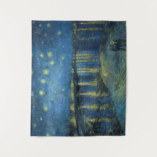 ローネの星空の夜（1888年）ビンセント・ヴァン・ゴグ タペストリー (正面)