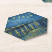 ローネの星空の夜（1888年）ビンセント・ヴァン・ゴグ ペーパーコースター (アングル)