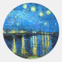 ローネの星空の夜(1888)ヴァン・ゴッホ・アート ラウンドシール