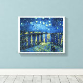 ローネビンセント・ヴァン・ゴッホ上空の星空の夜 キャンバスプリント (インサイチュ (ウッドフロア))