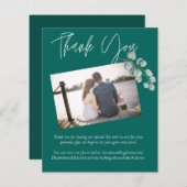 ローバジェットティール（緑がかった色）ホワイトユーカリ結婚ス (正面/裏面)