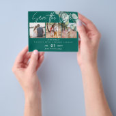 ローバジェットティール（緑がかった色）ホワイトユーカリ結婚ス チラシ (手)