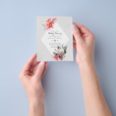 ローバジェットバーンドロウベビーシャワー招待状 チラシ (手)