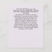 ローバジェットバーンドロウベビーシャワー招待状 チラシ (裏面)