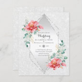 ローバジェットレッドフローラシルバーグリッター結婚ズ (正面/裏面)