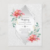 ローバジェットレッドフローラシルバーグリッター結婚ズ (正面)