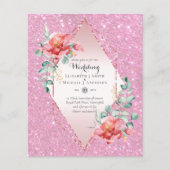 ローバジェットレッドフローラローズゴールド結婚グリッター (正面)