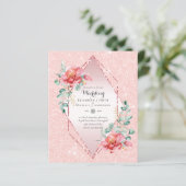 ローバジェットレッドフローラローズゴールド結婚グリッター (スタンド正面)