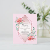 ローバジェットレッドローズフローラ結婚式招待状 (スタンド正面)