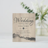 ローバジェット素朴マウンテン結婚式招待状 (スタンド正面)