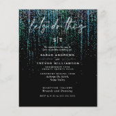 ローバジェット結婚ズエギーティール(緑がかった色)グリッターガーランド (正面)