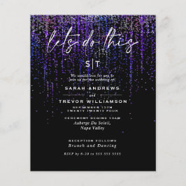 ローバジェット結婚ズエッジパープルグリッターガーランド