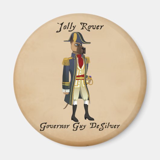 ローバーすてき – デシルバーマグネット マグネット (正面)