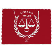 ローパーソナライズされたスクール卒業大抱き枕 ラージペーパーバッグ (裏面)