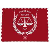 ローパーソナライズされたスクール卒業 ラージペーパーバッグ (正面)