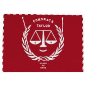 ローパーソナライズされたスクール卒業 ラージペーパーバッグ (裏面)