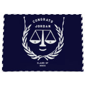 ローパーソナライズされたスクール卒業 ラージペーパーバッグ (正面)