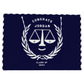 ローパーソナライズされたスクール卒業 ラージペーパーバッグ (裏面)