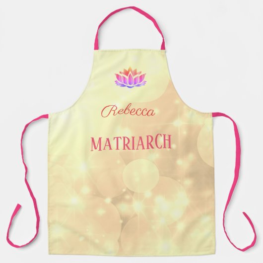ローパーソナライズされたタスフラワーマトリアーチマザー エプロン (正面)