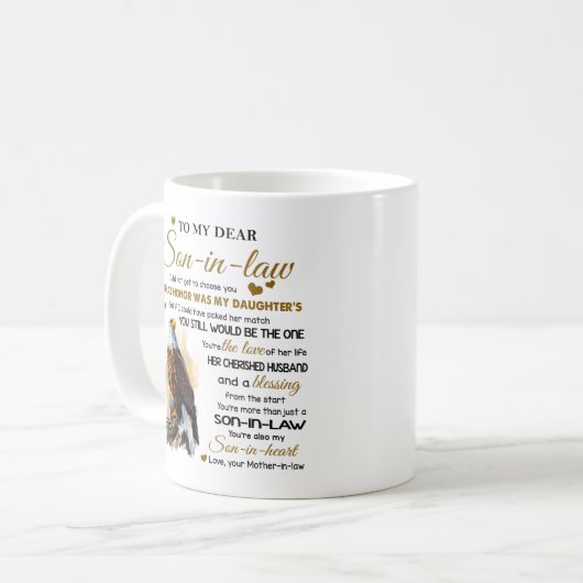 ローパーソナライズされたド・イーグル・マグの息子には、私は会わなかった コーヒーマグカップ (正面左)