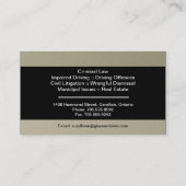 ロービジネスカード-シンプルピューター弁護士弁護士 名刺 (裏面)