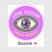 ロービジョン、ハイホープカスタムズ眼盲目認識度 シール (シート)