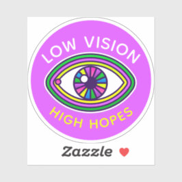 ロービジョン、ハイホープカスタムズ眼盲目認識度 シール