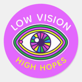 ロービジョン、ハイホープカスタムズ眼盲目認識度 ラウンドシール