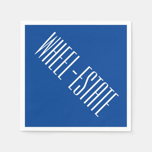 ロービングRVキャンパーキャンプモーターホームおもしろい=ホイールエステート スタンダードカクテルナプキン (正面)